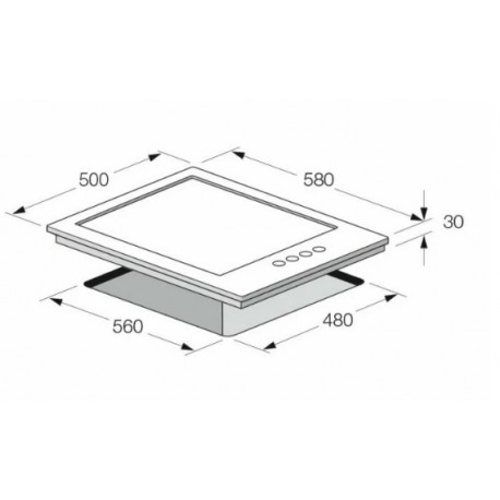 PLAQUE DE CUISSON ÉLECTRIQUE 4 FEUX 60 CM FOCUS INOX