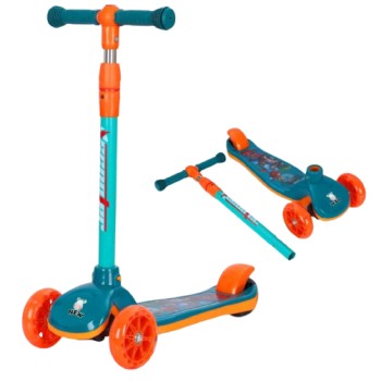 Scooter-Kick à émission lumineuse pliable pour enfants de 3-6 ans, Bike-slide pour enfants 3 roues