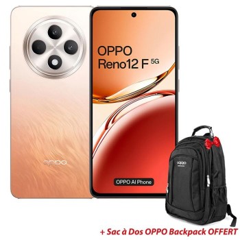 Smartphone OPPO Reno12 F 5G 12Go 256Go Orange + Sac à Dos Backpack Offert