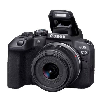 Appareil Photo Hybride CANON EOS R10 24,2 MP + Objectif RF-S 18-45 MM - Noir