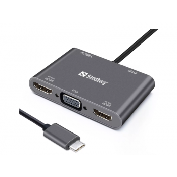 Le Sandberg USB-C Travel Dock 136-35