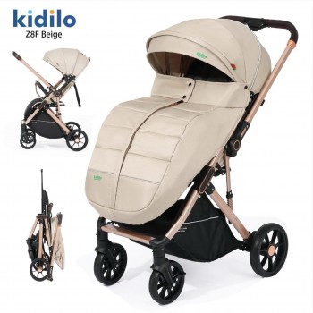 Poussette Valise KIDILO Z8F Avec cache pieds Beige