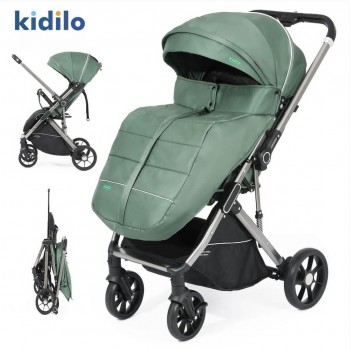 Poussette Valise KIDILO Z8F Avec cache pieds Vert